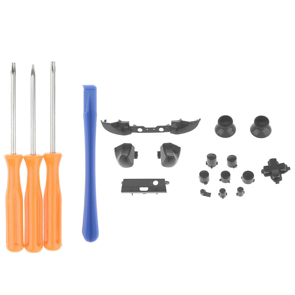 Plastic Thumbsticks Bullet ABXY Mod Buttons with Screwdriver Kit for Microsoft