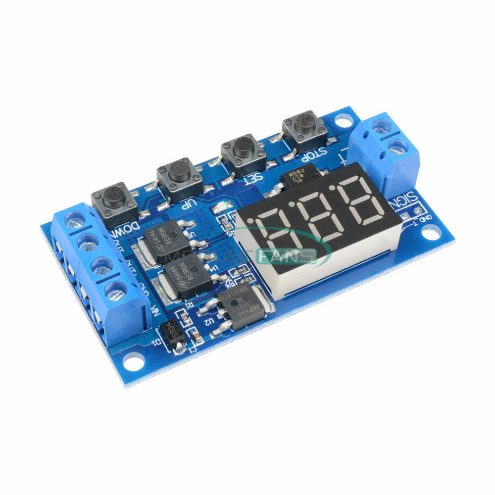 Trigger Cycle Timing Delay Switch Circuit Double MOS Tube Control Relay  12V 24V