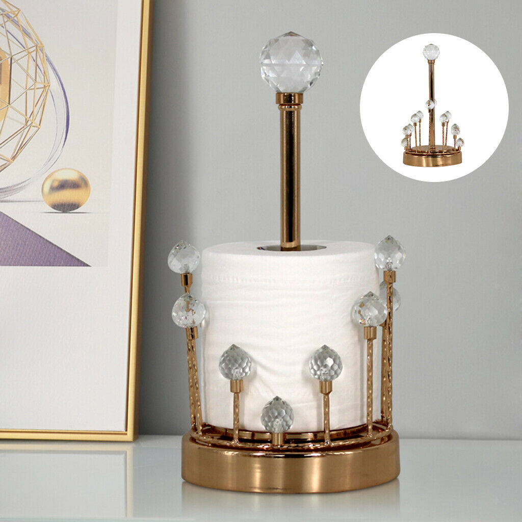 Deluxe Paper Towel Holder Vertical Towel Roll Stand Table Napkins Rack