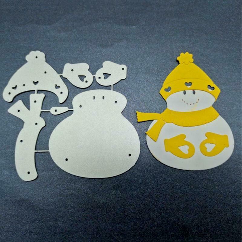 Snowman with Gloves Metal Cutting Dies Christmas Stencil DIY Scrapbook Template
