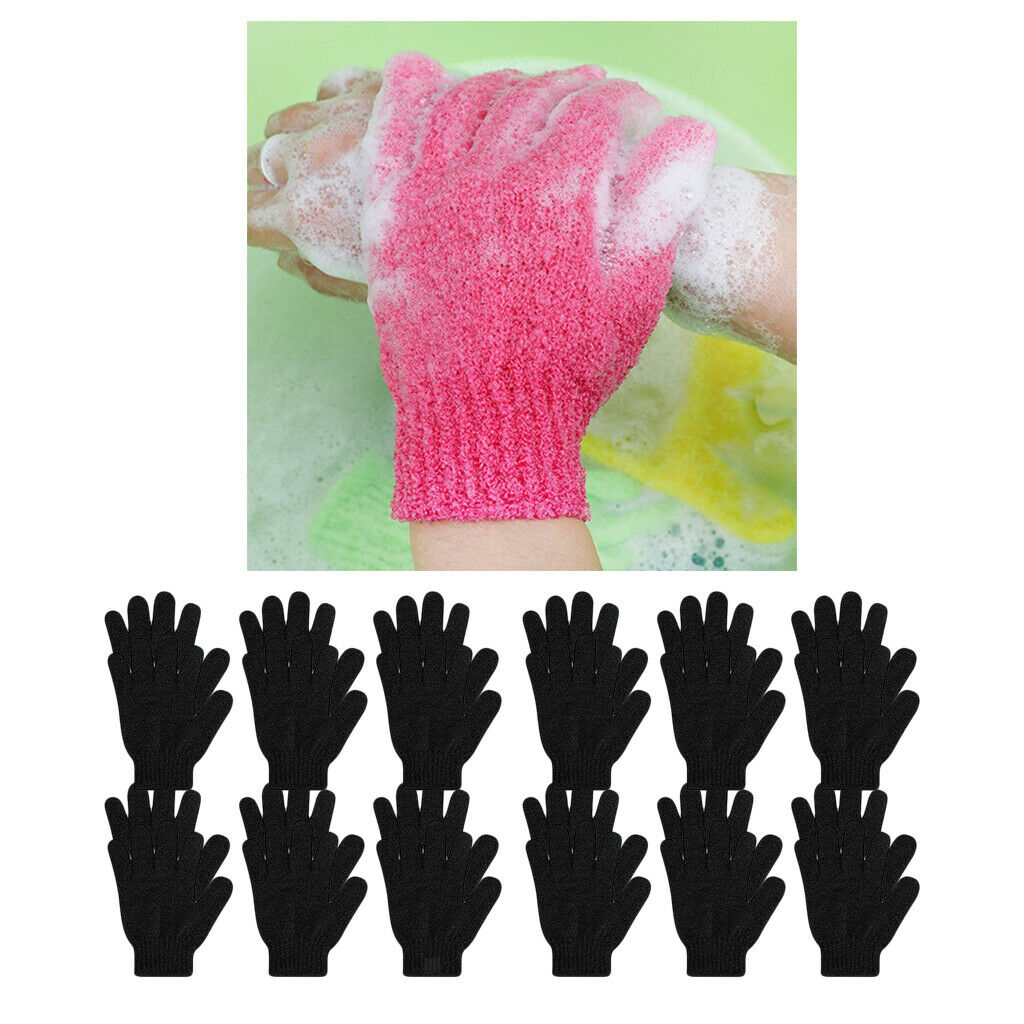 24Set Exfoliating Gloves Full Body Shower Cleaning Bath Dead Skin Cell Remover