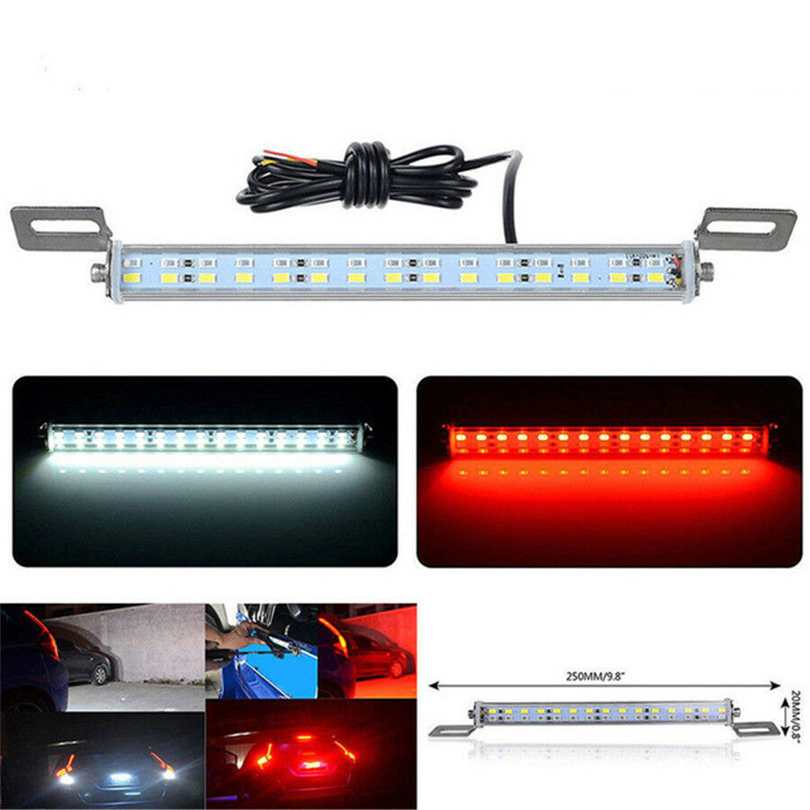 30 LED Car License Plate Backup Reverse Brake Rear Light Lamp Bar Red+White