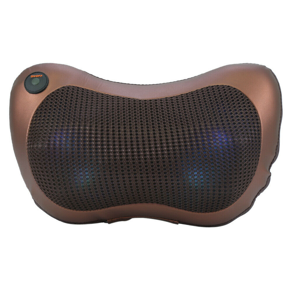 Electric Lumbar Neck Back Massage Pillow Massager Kneading Cushion Heat Home Car