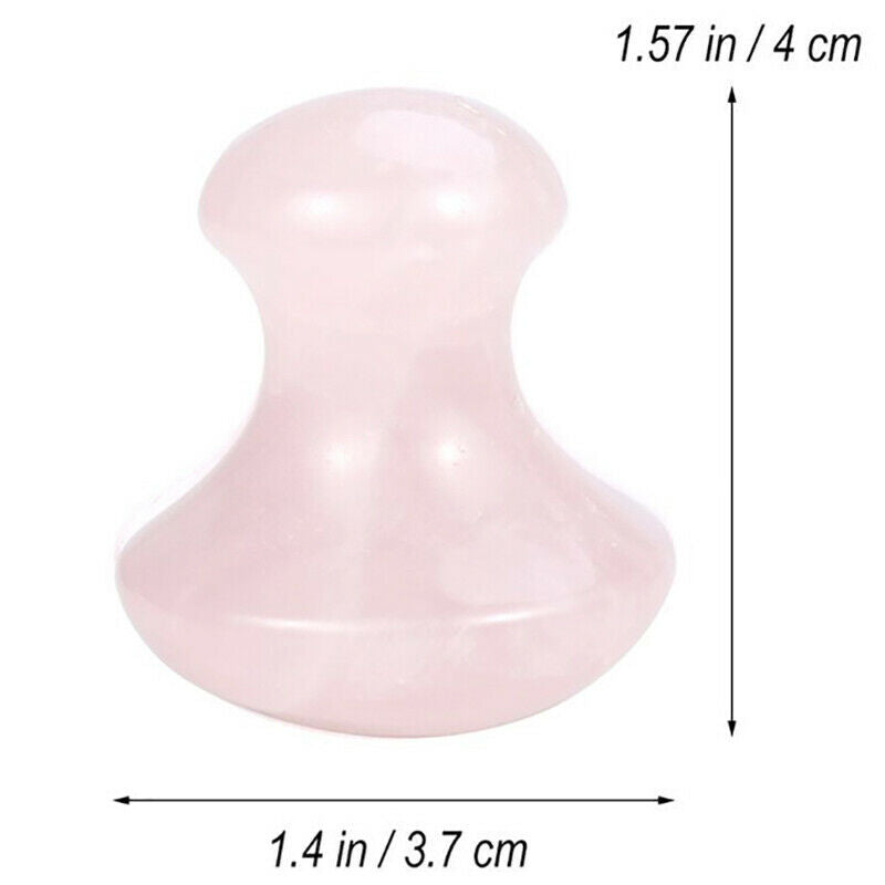 Face Massager Guasha Tool Natural Rose Quartz Mushroom Facial  Foot Acupu.l8