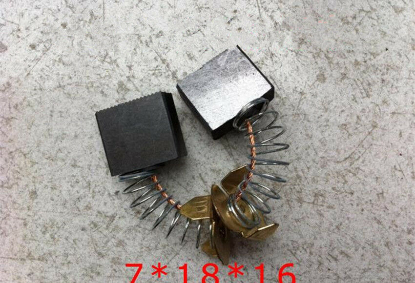 10 Pcs 7x18x16mm Spring Type Power Tool Carbon Brushes 7/25"x41/64"x45/64"