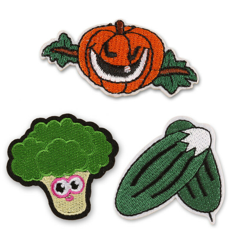 14PCS/Set Embroidered Fruit Iron On Sew On Patches Badge Fabric Applique .l8