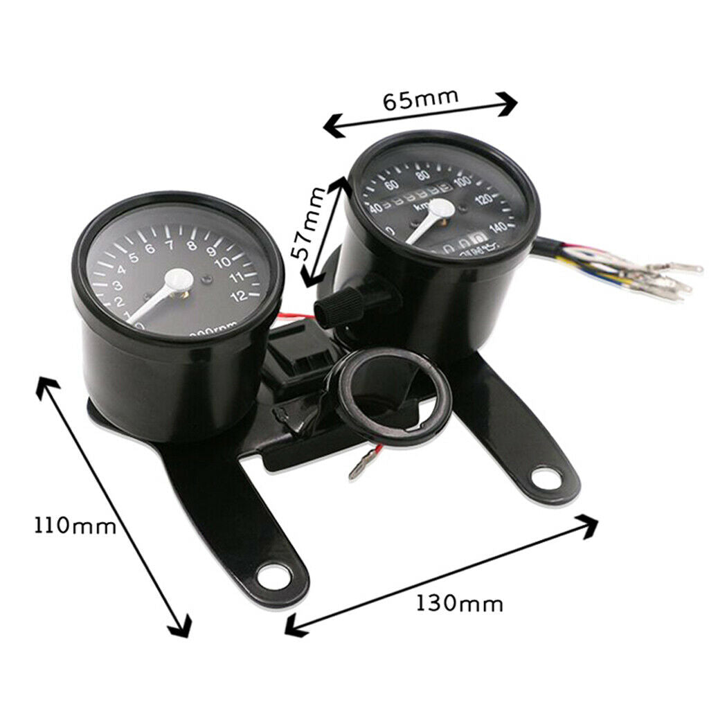 Black Retor ATV LED Backlight Digital Tachometer Speedometer Odometer Gauge