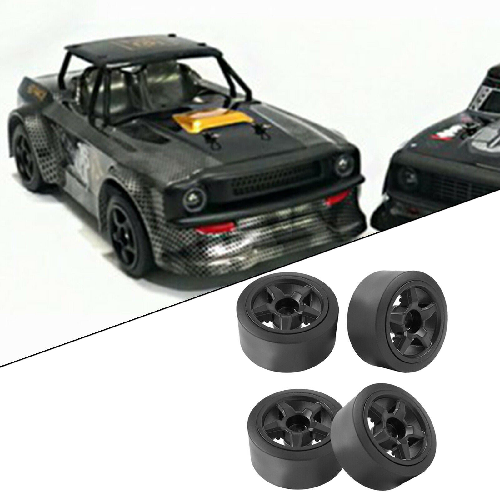 4 Pieces 5-spoke RC Drift Tires for SG-1603 Racing Truck DIY Accessories