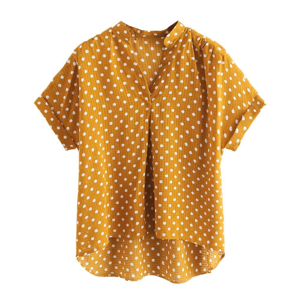 Women's V-neck Short Sleeve Casual T-shirt Plus Size Tunic Tops Tops Shirt -
