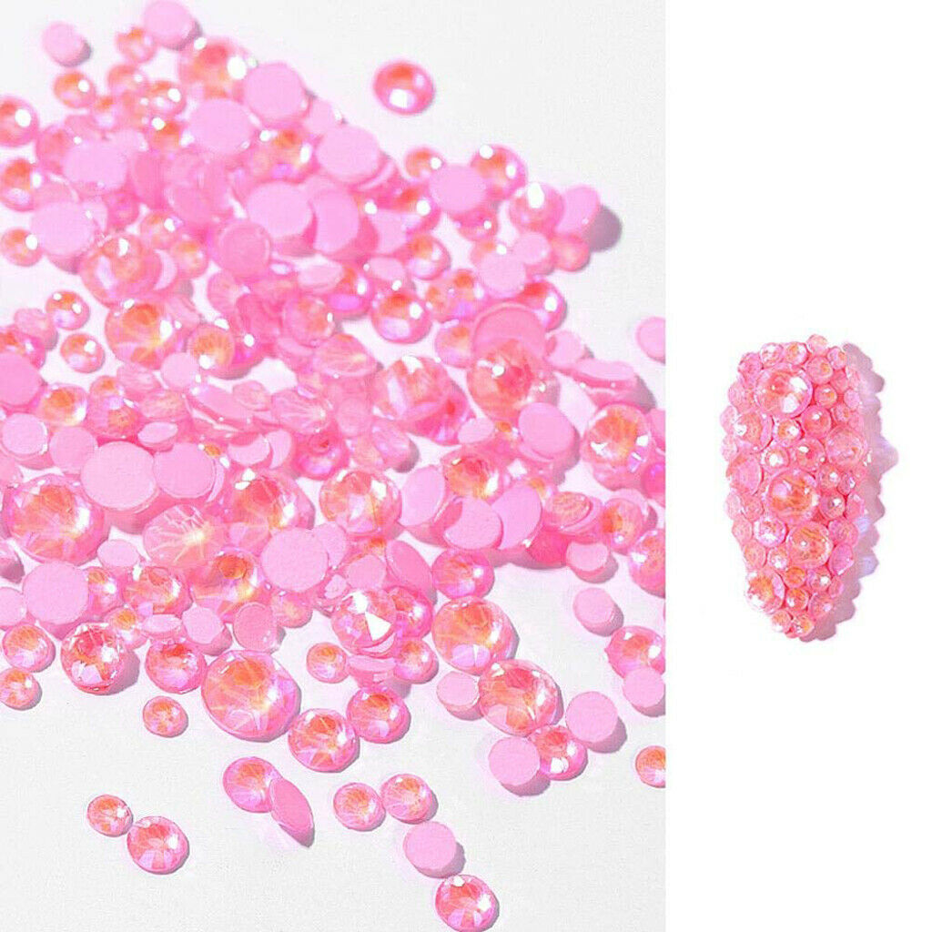 lot Nail Art Rhinestones Glow-in-the-Dark Charms for Body Clothes DIY Pink