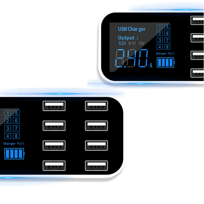 Car display mobile phone charger Super USB charging car 8 port USB Universal