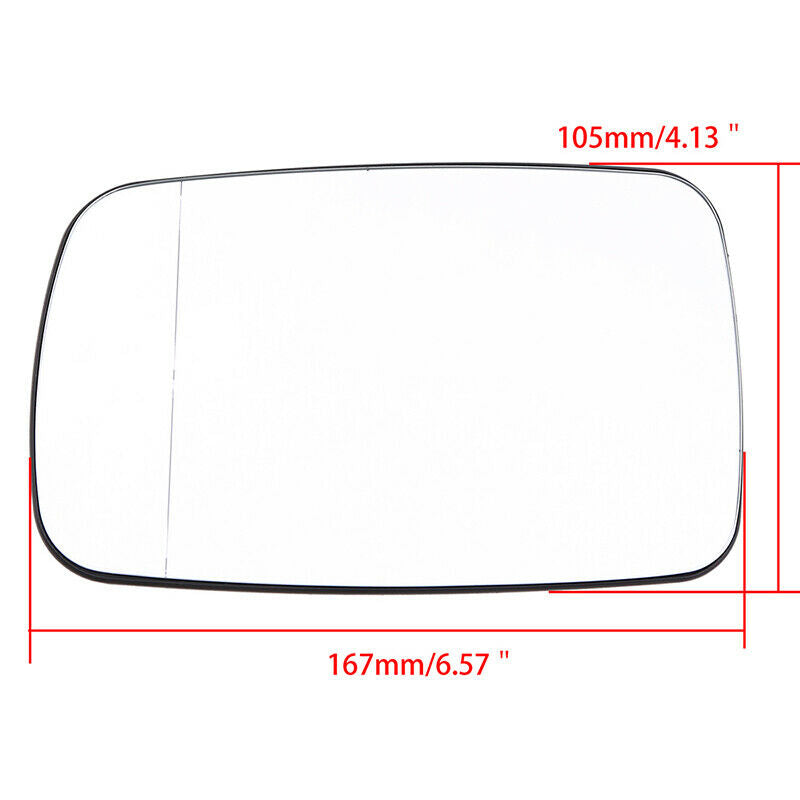 Right Side Rearview Mirror Glass Heated Trim Fit BMW 7-Series E65 2001-08