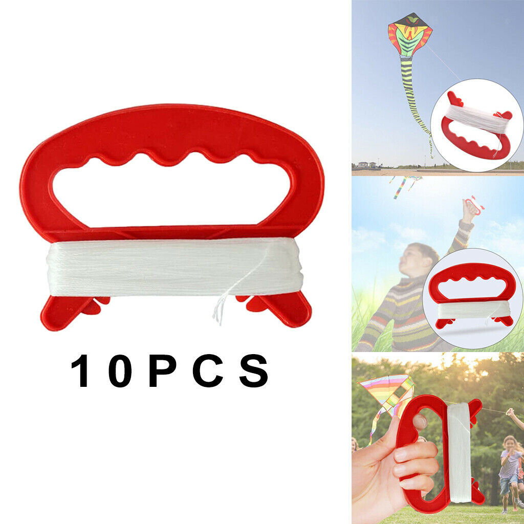10x Kite Spool Handle with Line 98 ft Kite String Reel Winder Accessories