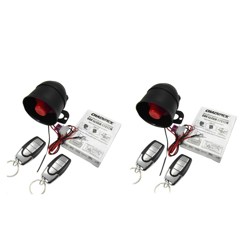 2x 2 Way Keyless Entry Car Alarm System Security Lock Alert Universal Truck