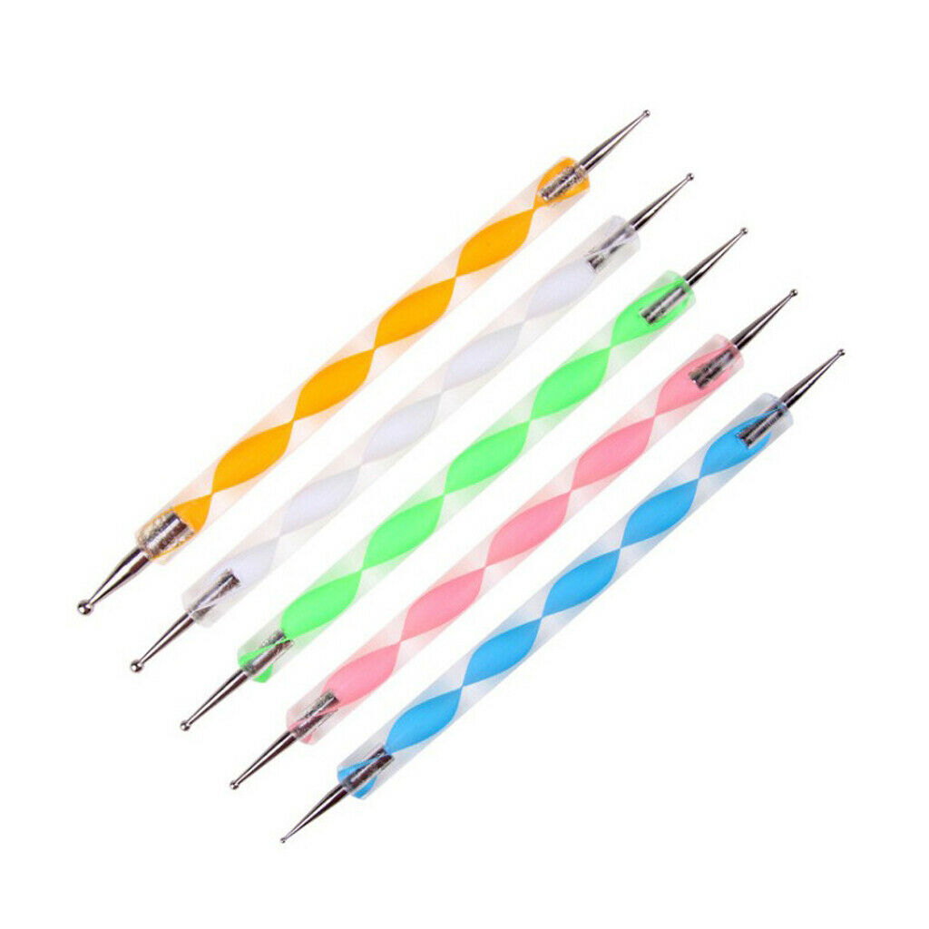 10 lot Manicure Nail Flatback Crystals Charms Painting Brushes Dotting Tools