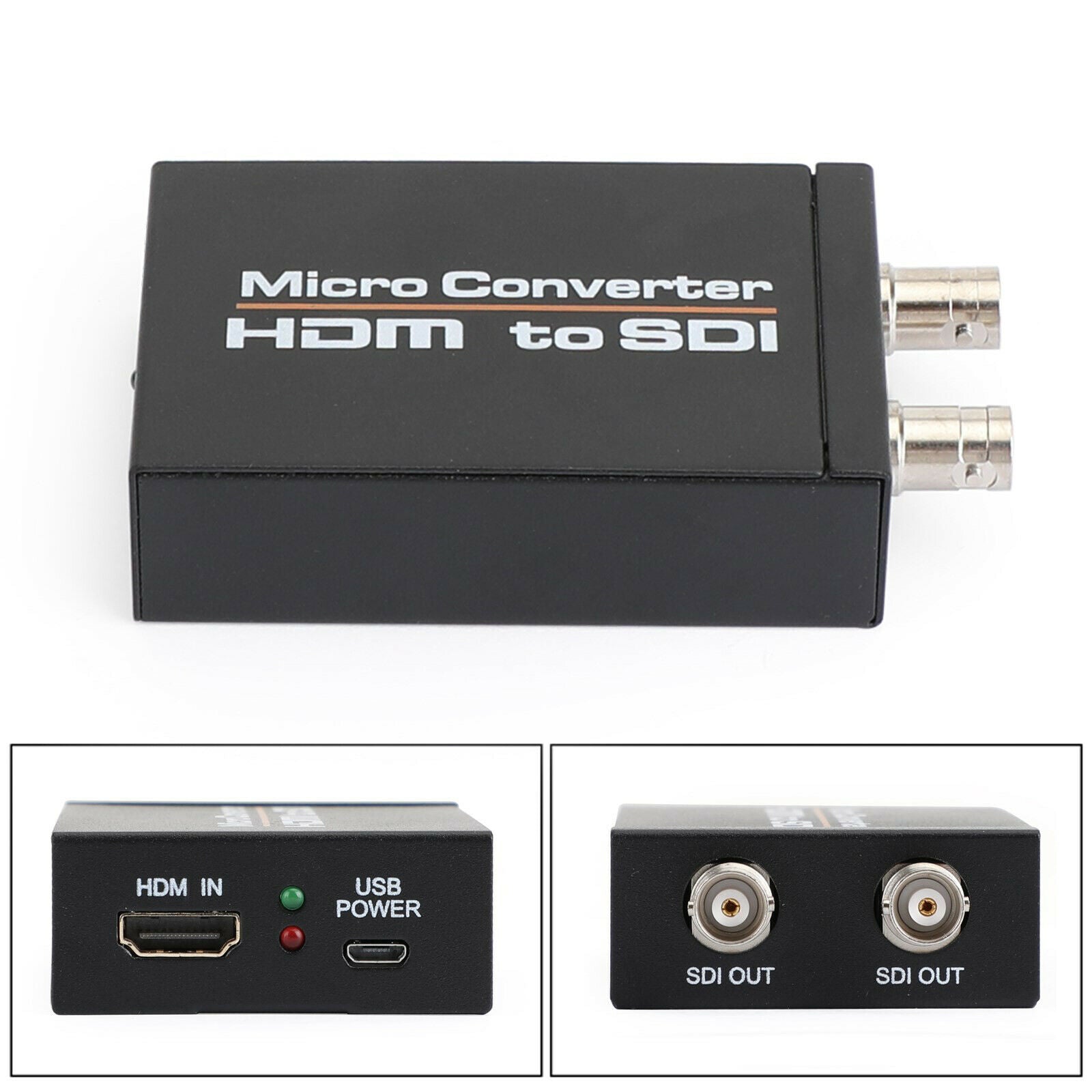 1 port to 2 HDM to SDI + SDI Mini HD Video Switcher Micro Audio Converter BLK CA