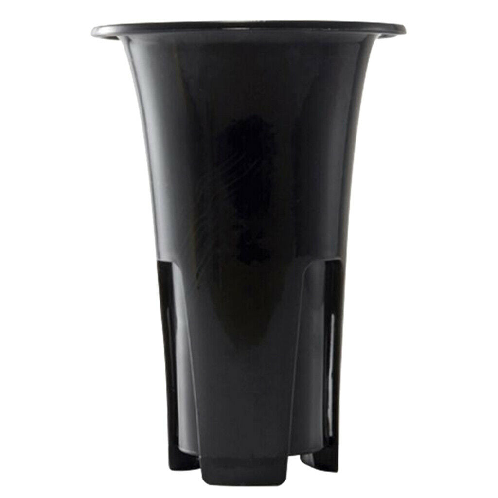 2X Plastic Tall Plant Pots Black Flower Pots Planters for Orchid Cactus XL