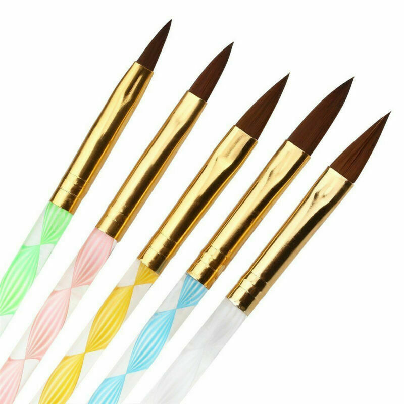 5pcs Nail Art Brushes Set UV Gel Acrylic Tips Polish Beauty Manicure Pen Tools !