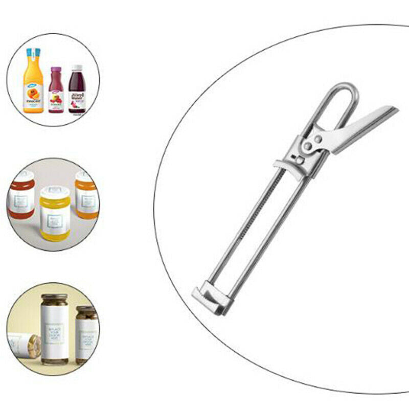 Multifunctional Beer Bottle Opener Adjustable Stainless Steel Manual Lid OpenI7