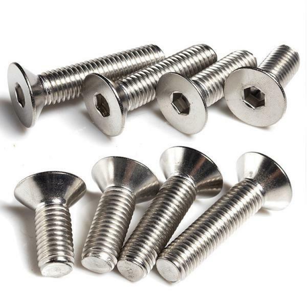 100pcs M3x15 Flat Head Socket   Screw Stainless Steel Allen Hex Drive Bolt