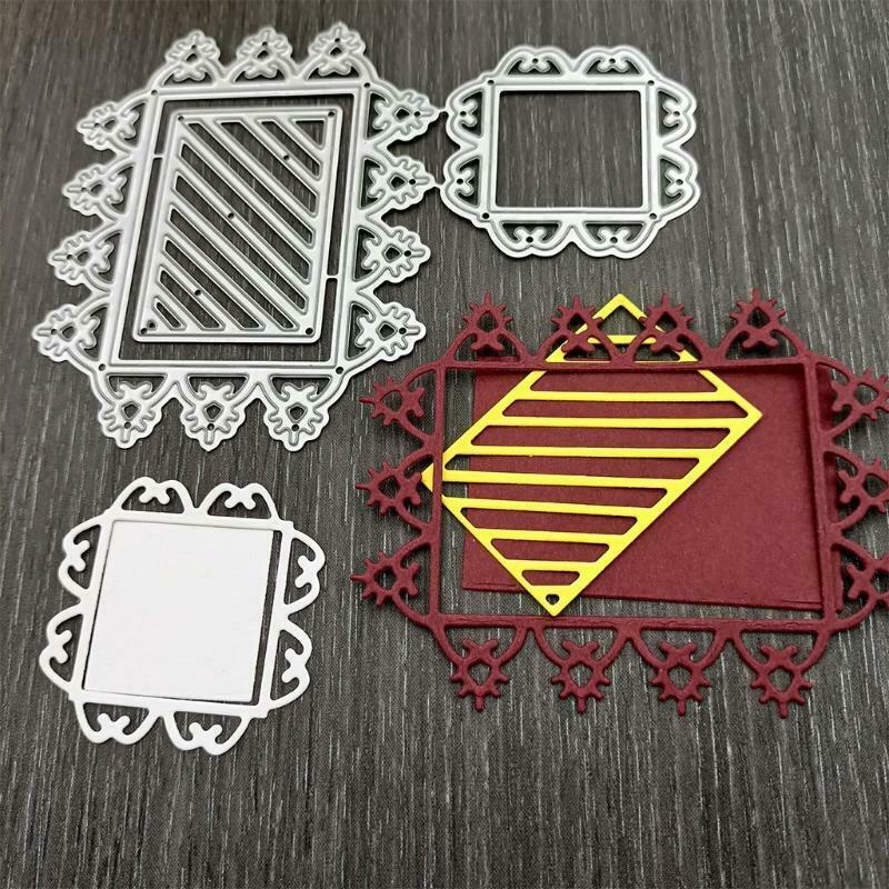 Rectangle Square Metal Cutting Dies Stencil DIY Scrapbooking Album Paper Card