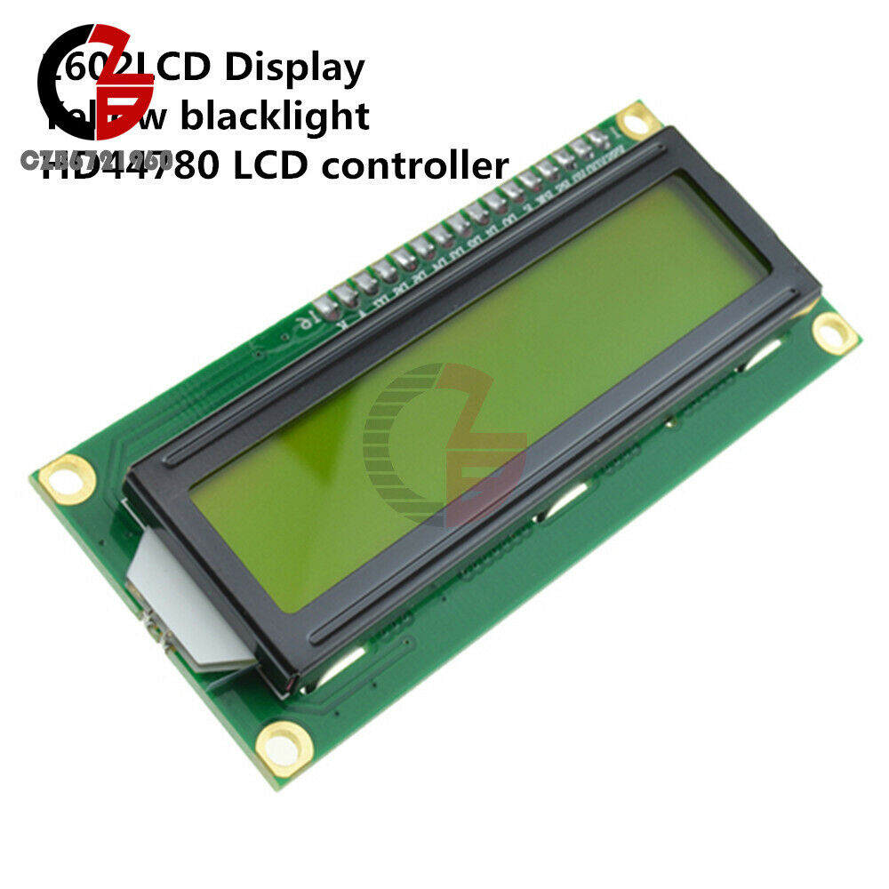 1602 LCD 16x2 Characters HD44780 Controller LCD Display Module Yellow Backlight