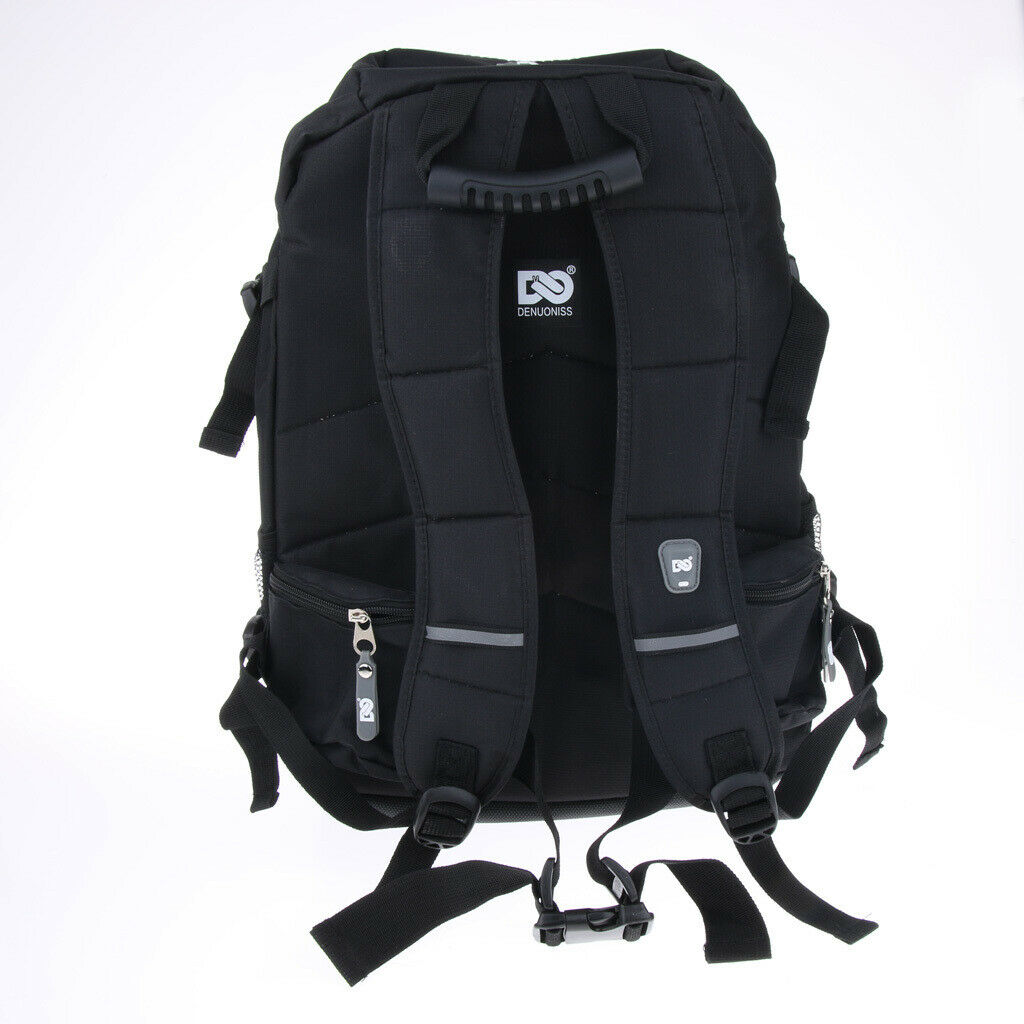 2X Quad Roller Skate Bag Shoulder Backpack Skates Sto Pouch Rucksack Black
