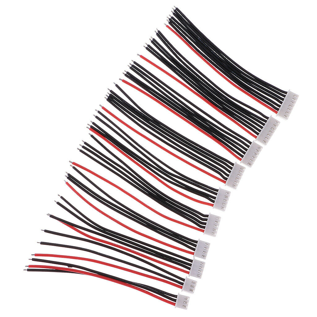 10Pc JST-XH Connector 2-6S Imax B6 Balance Charger Silicon Cable Wire Parts