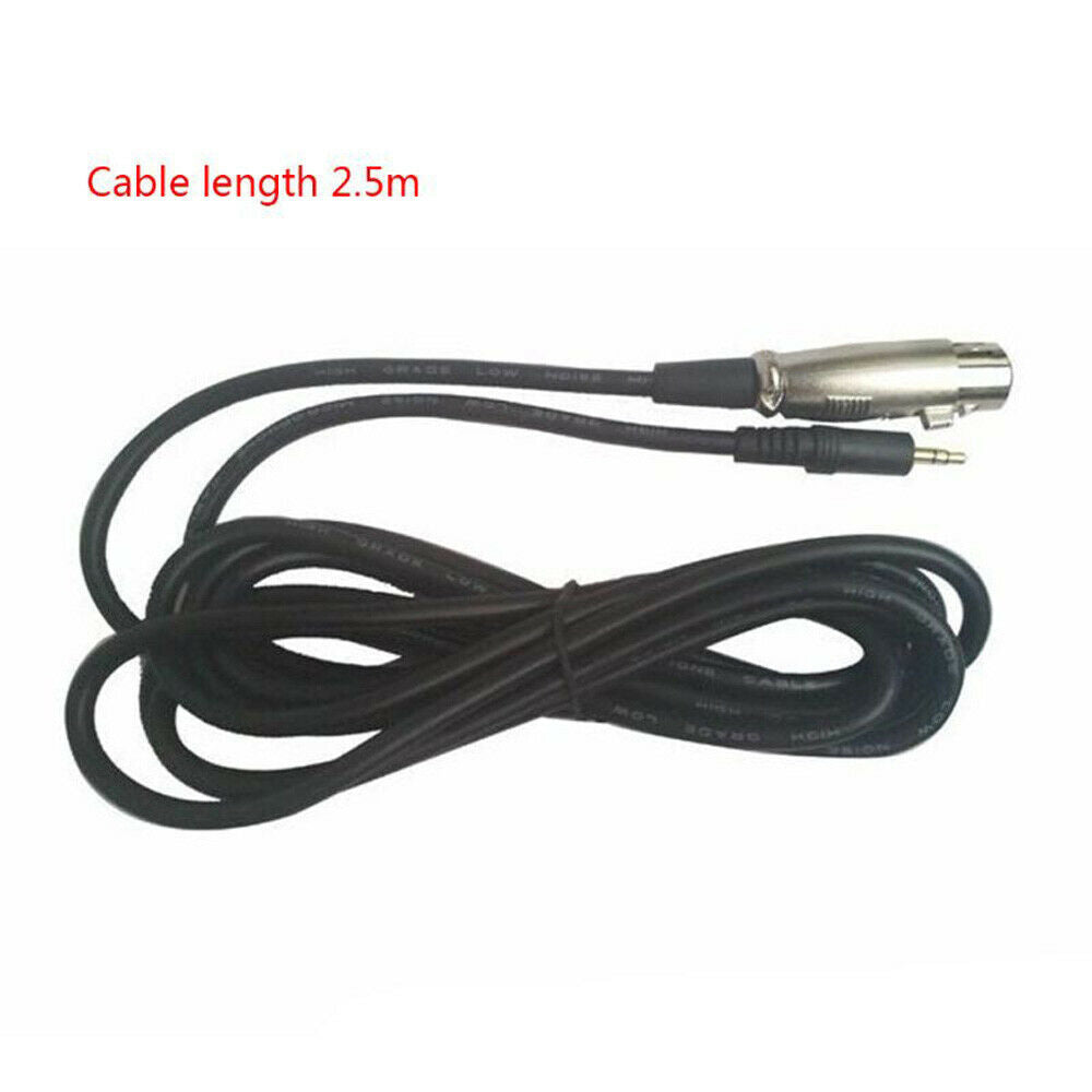 Condenser Microphone Cable XLR Female To 3.5mm Jack Dynamic Mic Audio Cord 3 Pin
