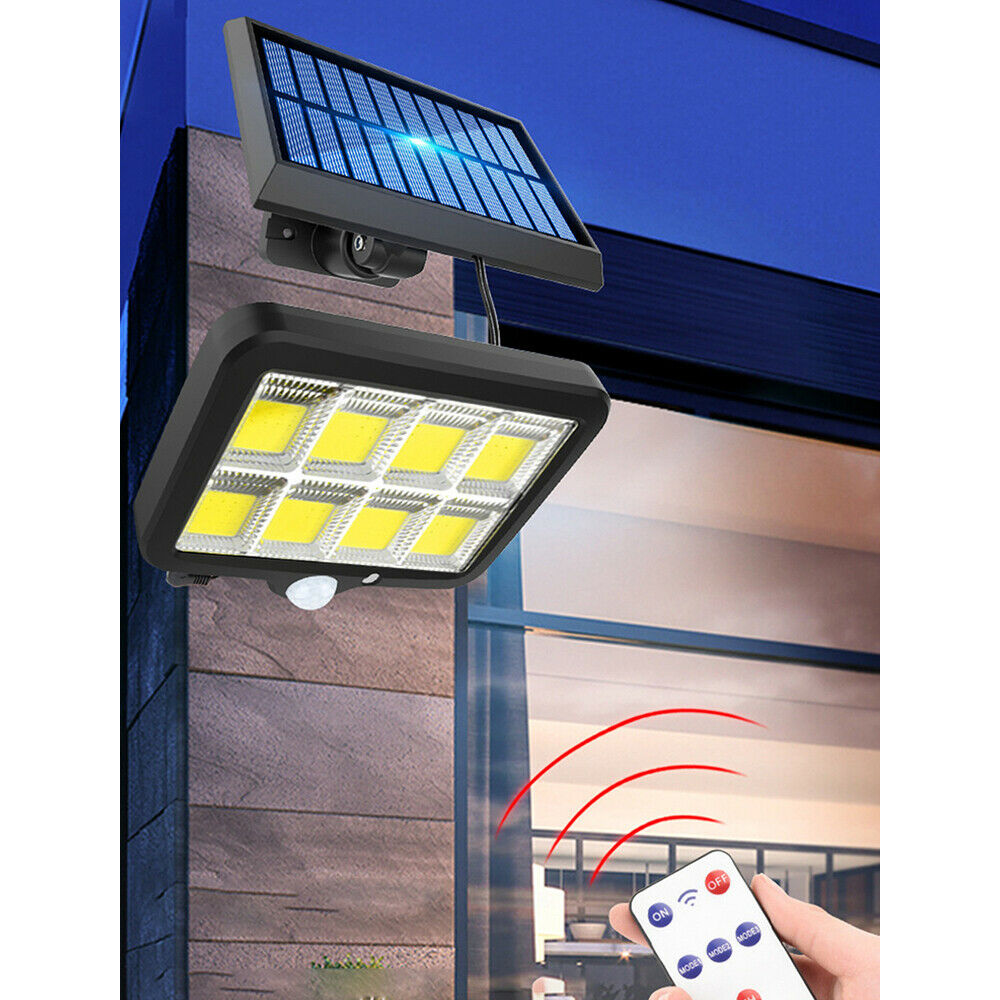150 LED PIR Motion Sensor Wall Light Solar Powered Garden Yard Lamp Waterproof