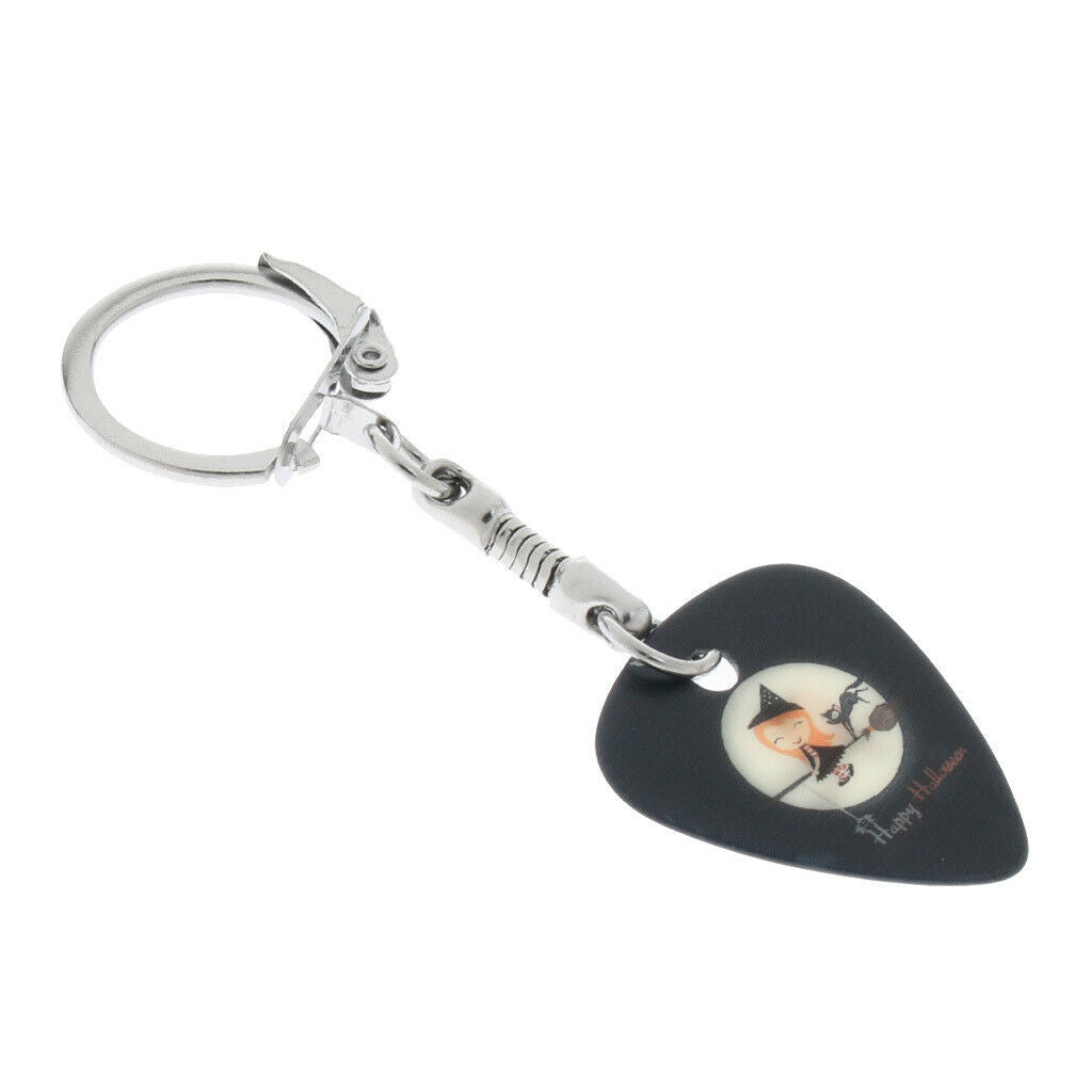 Guitar Bass Plectrum Luminous Keychain Key Fob Picks Girl
