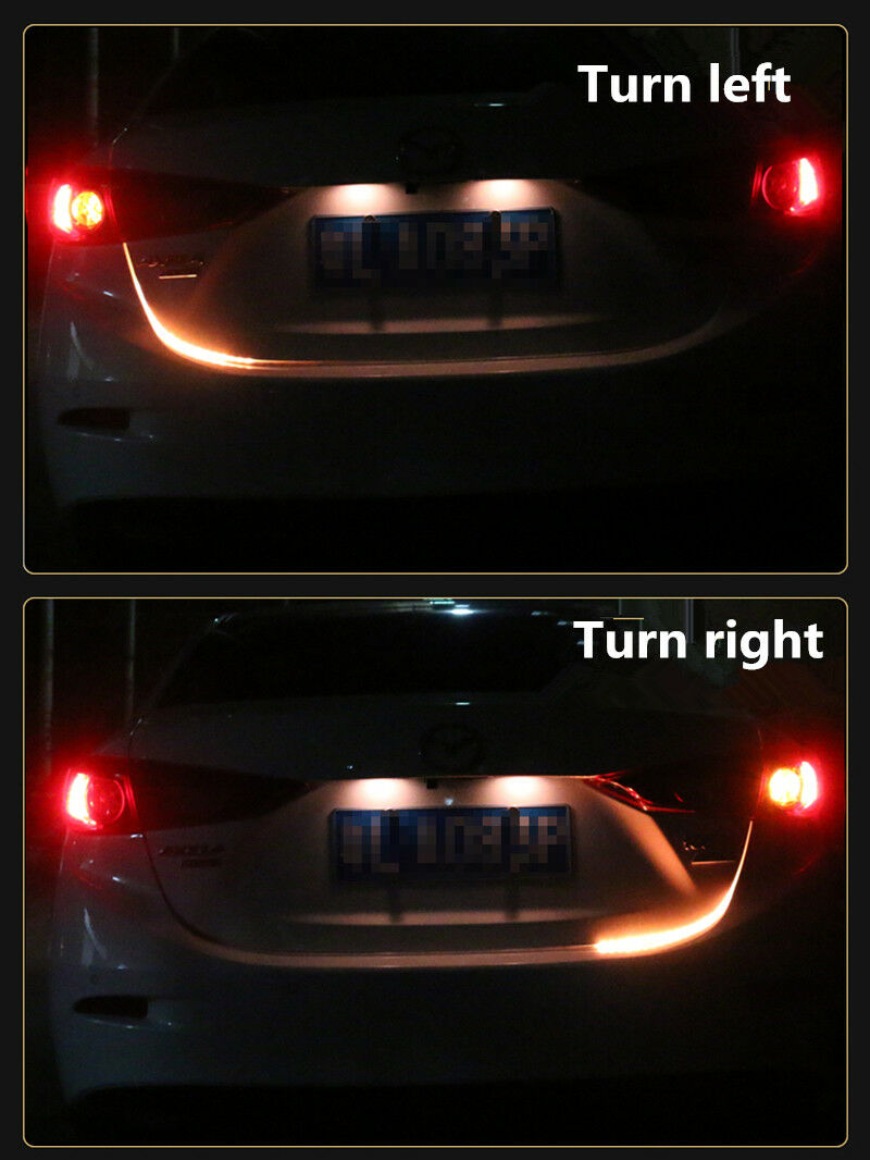 7" RGB LED Car Rear Trunk Strip Light Tailgate Brake Drive Signal Knight Rider