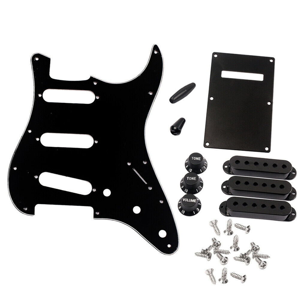 Set 3Ply SSS Pickguard with Pickup Covers 48/50 / 52mm Switch Tip for ST