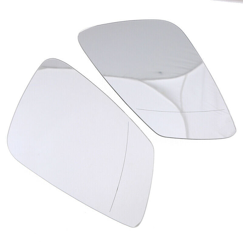 Pair Rear View Mirror Glass Heated White For BMW F10 E60 E61 LCL 528i 550i 520i