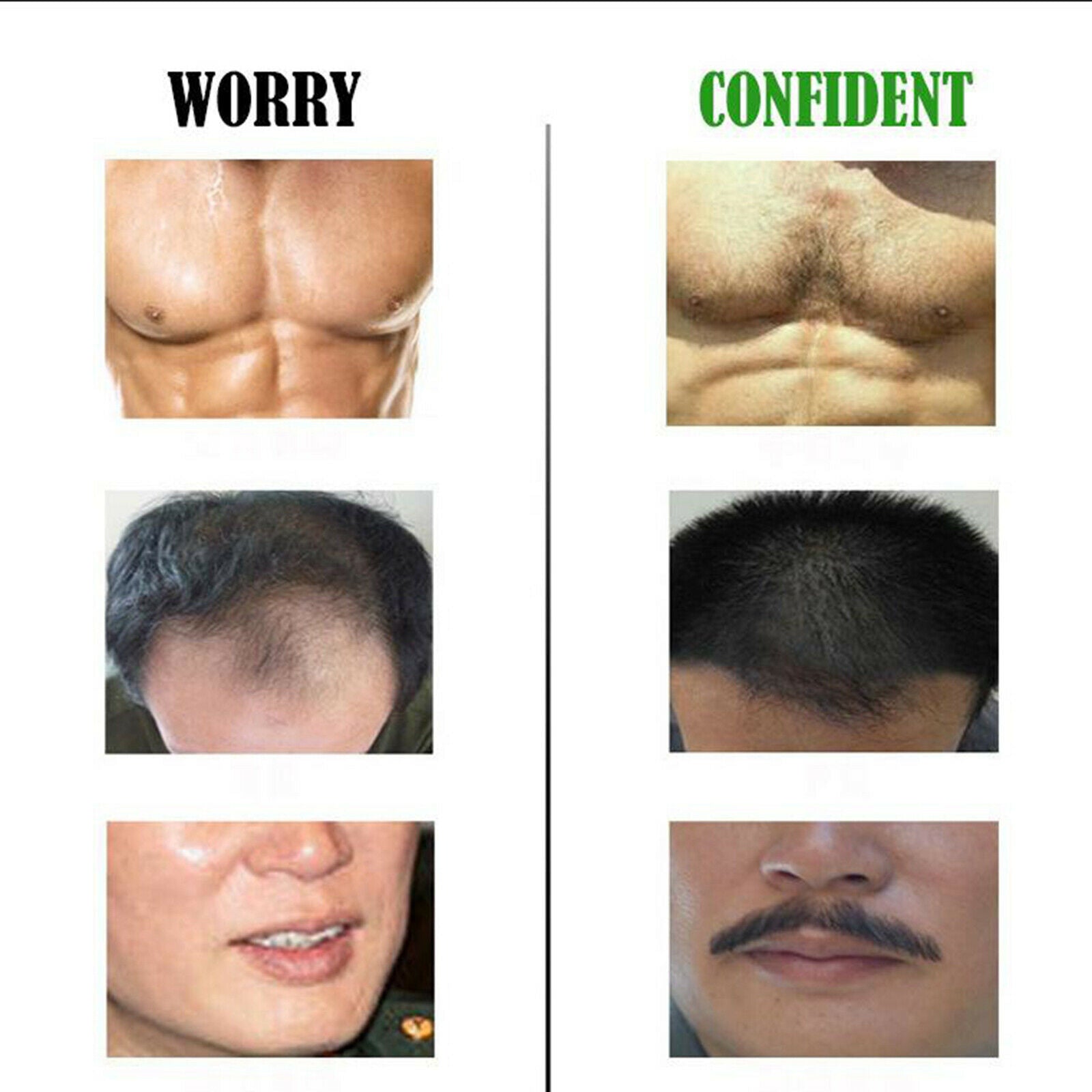 Men Mustache Beard Growth Oil Facial Hair Grooming Growth Treatments 30ml