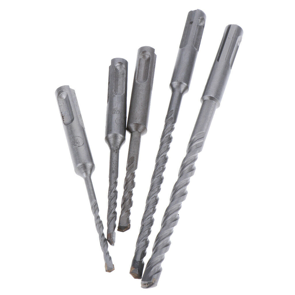 5x Drill Bit Set For Tile Concrete Brick Glass Plastic And Wood Carbide Tip
