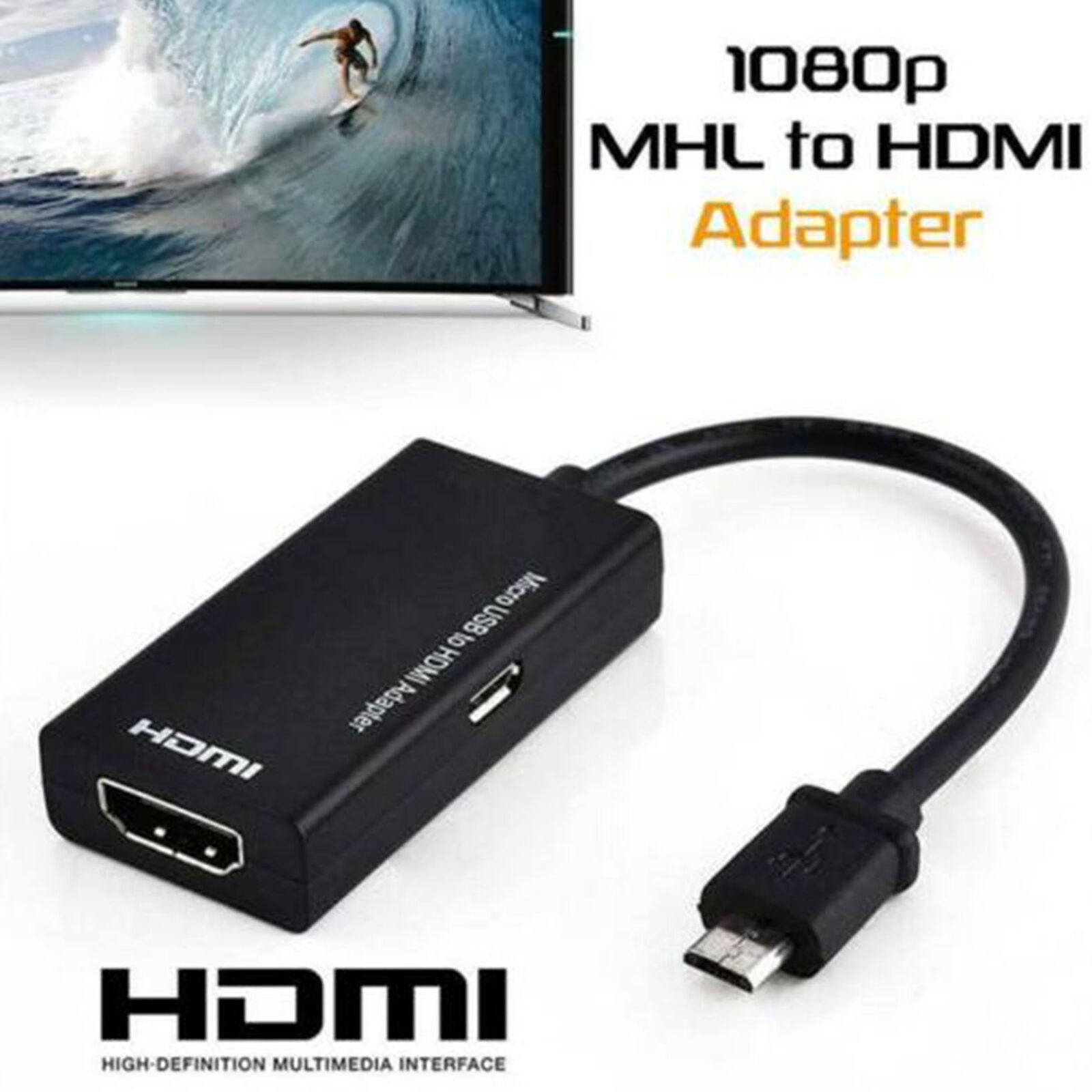 Micro USB to HDMI 1080P MHL HDTV Cable HDMI Female to Male Adapter For Android