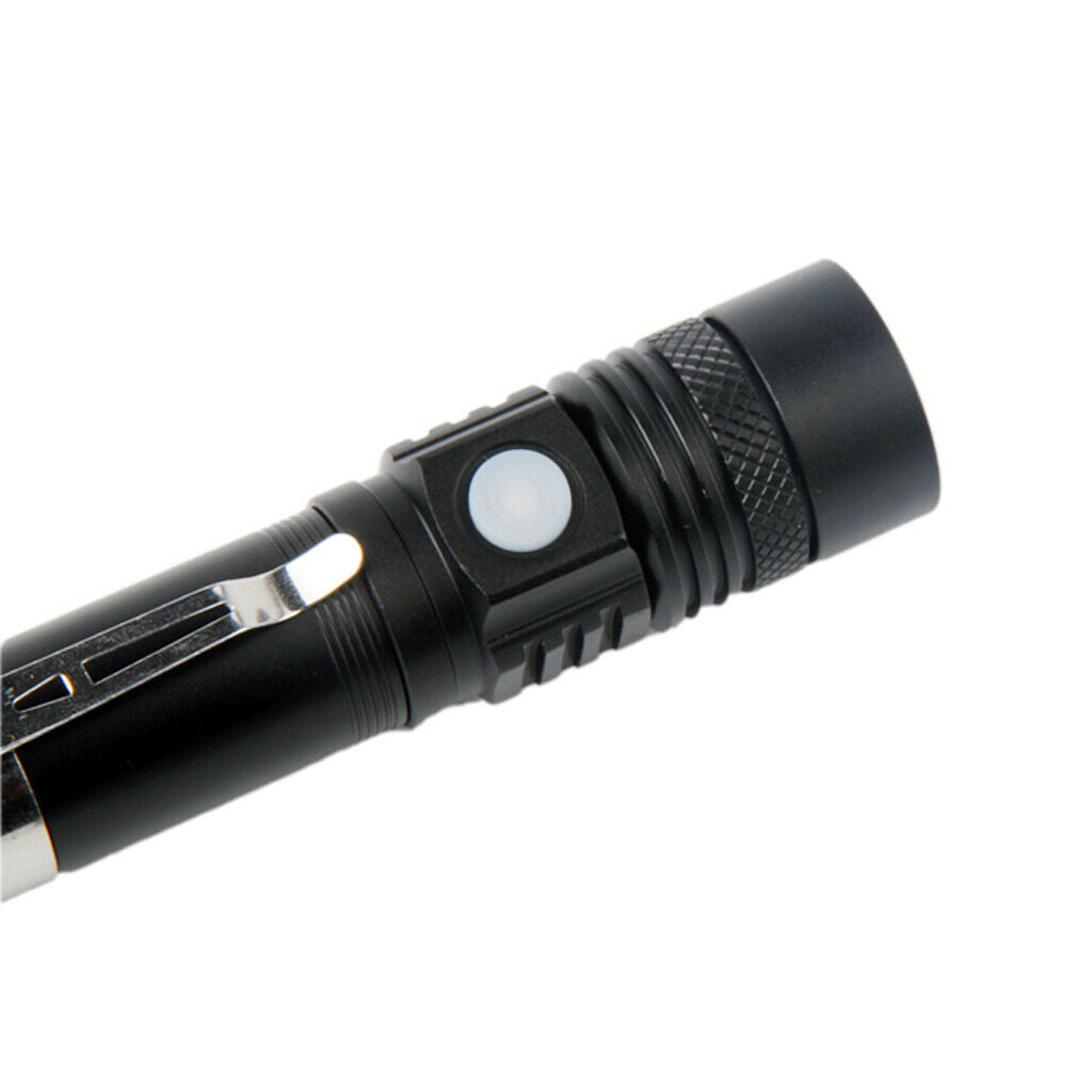 Compact Zoom LED Flashlight Super Bright Portable Outdoor Torch Lamp 4 Modes