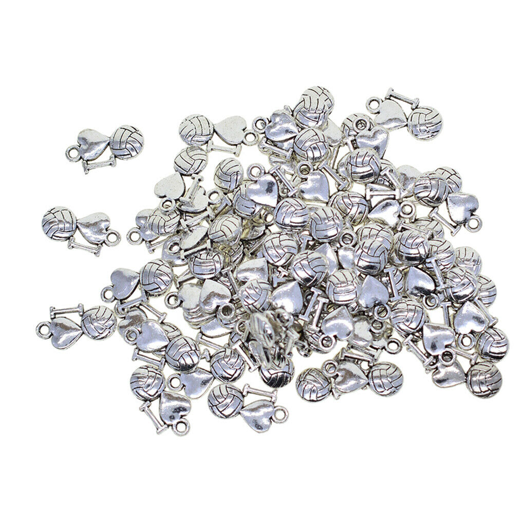 50 Pcs Love Shape Handmade Key Accessories DIY Necklace