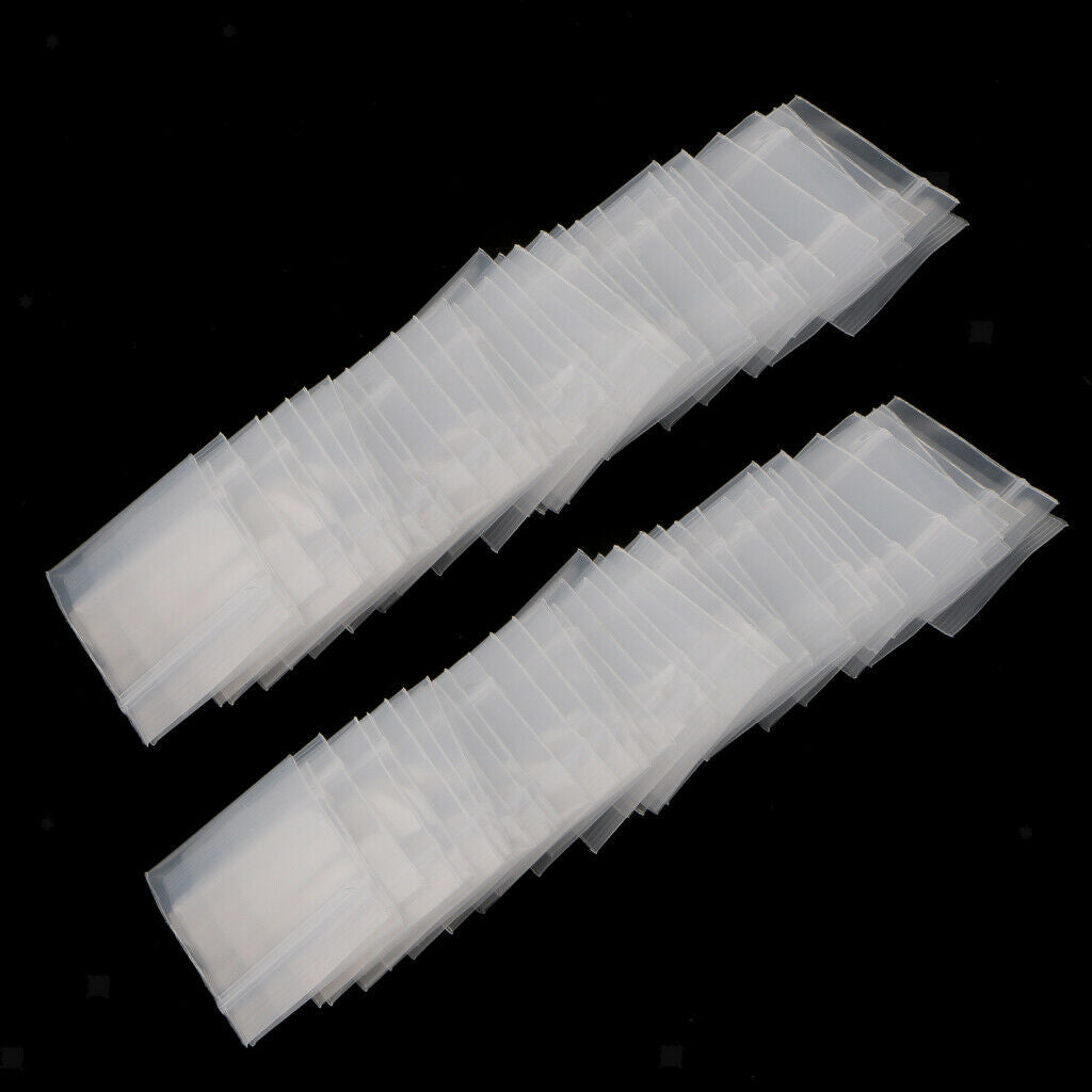 1.2" x 1.8" Reclosable Plastic Bag Resealable Zip Bags, Clear, 2.4 Mil, Pack of