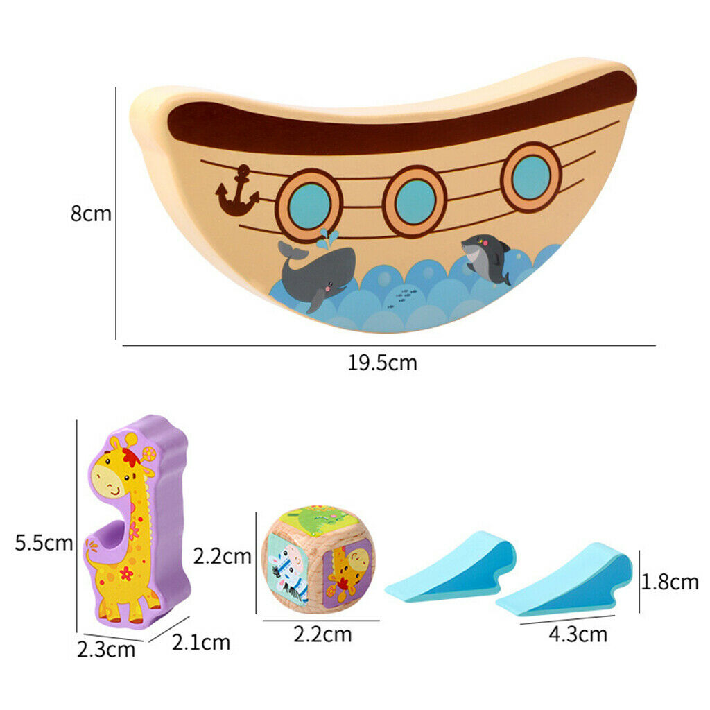 Wooden Block Cartoon Wooden Block Balancing Animal