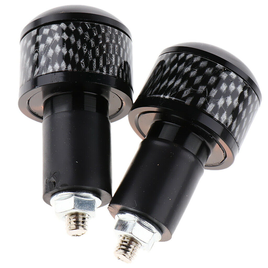 2 Pairs Motorcycle Handlebar End   Plugs for 22mm Hand Bar Black+Orange