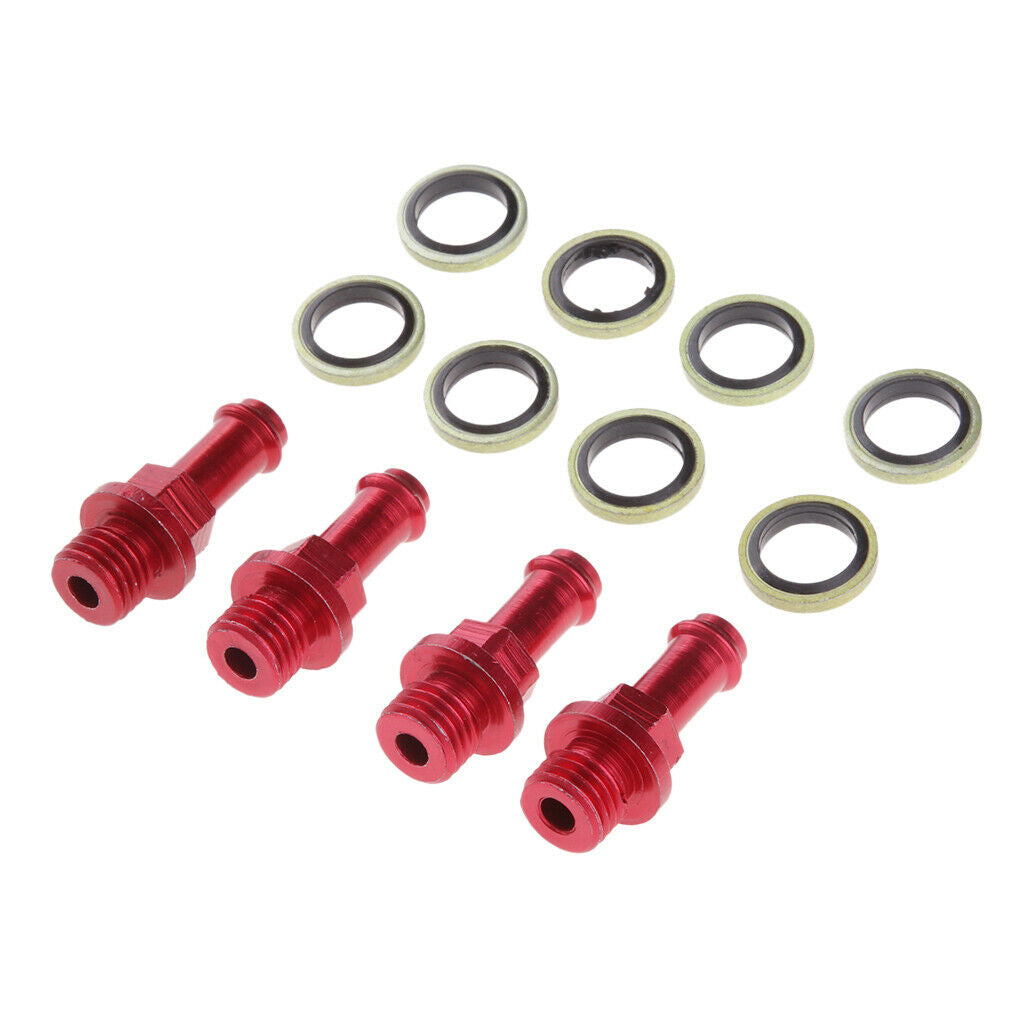Brake Clutch Line Tube Transfer Adapter Screw for Radial Master Cylinder Red