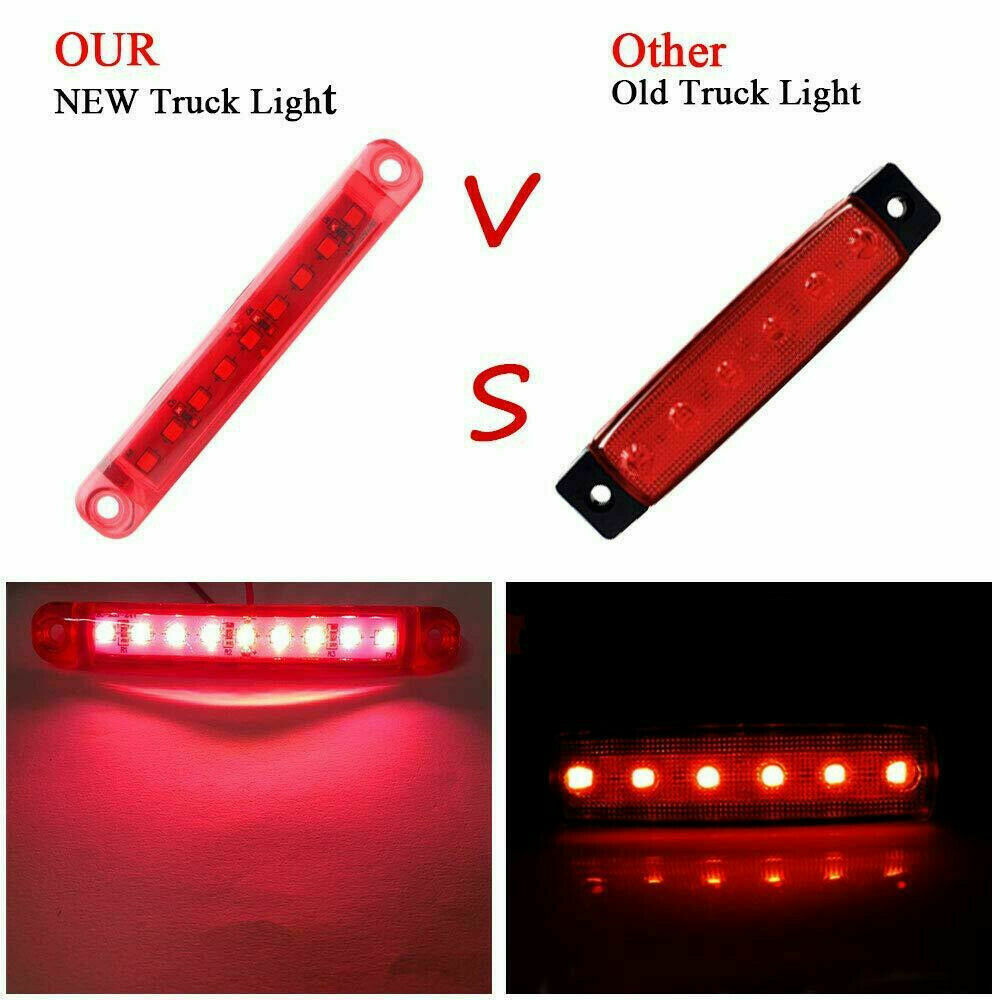 10pcs 9LED Sealed Side Marker Clearance Light 12V Car Truck Trailer Lorry