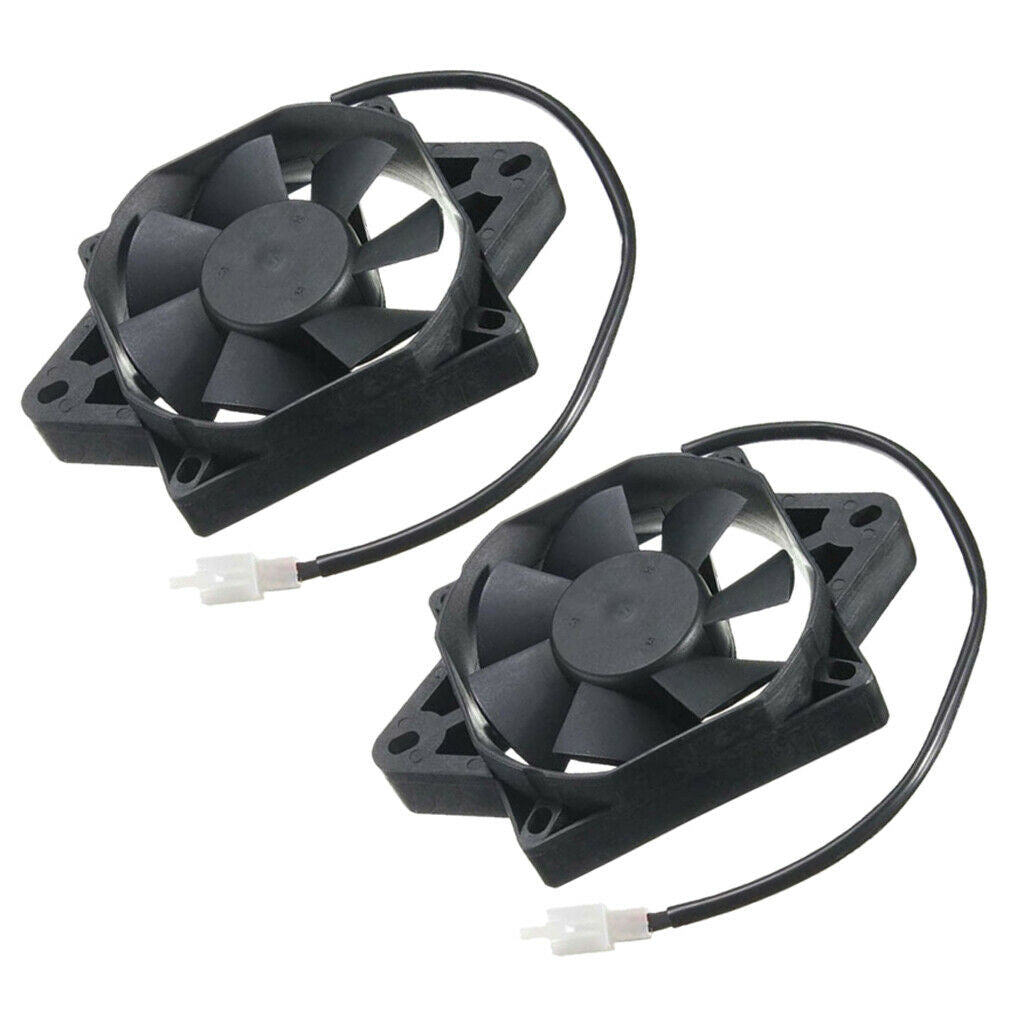 2pcs 12V Square Electric Radiator Cooling Fan Oil Cooler for 150-250 CC ATV Go