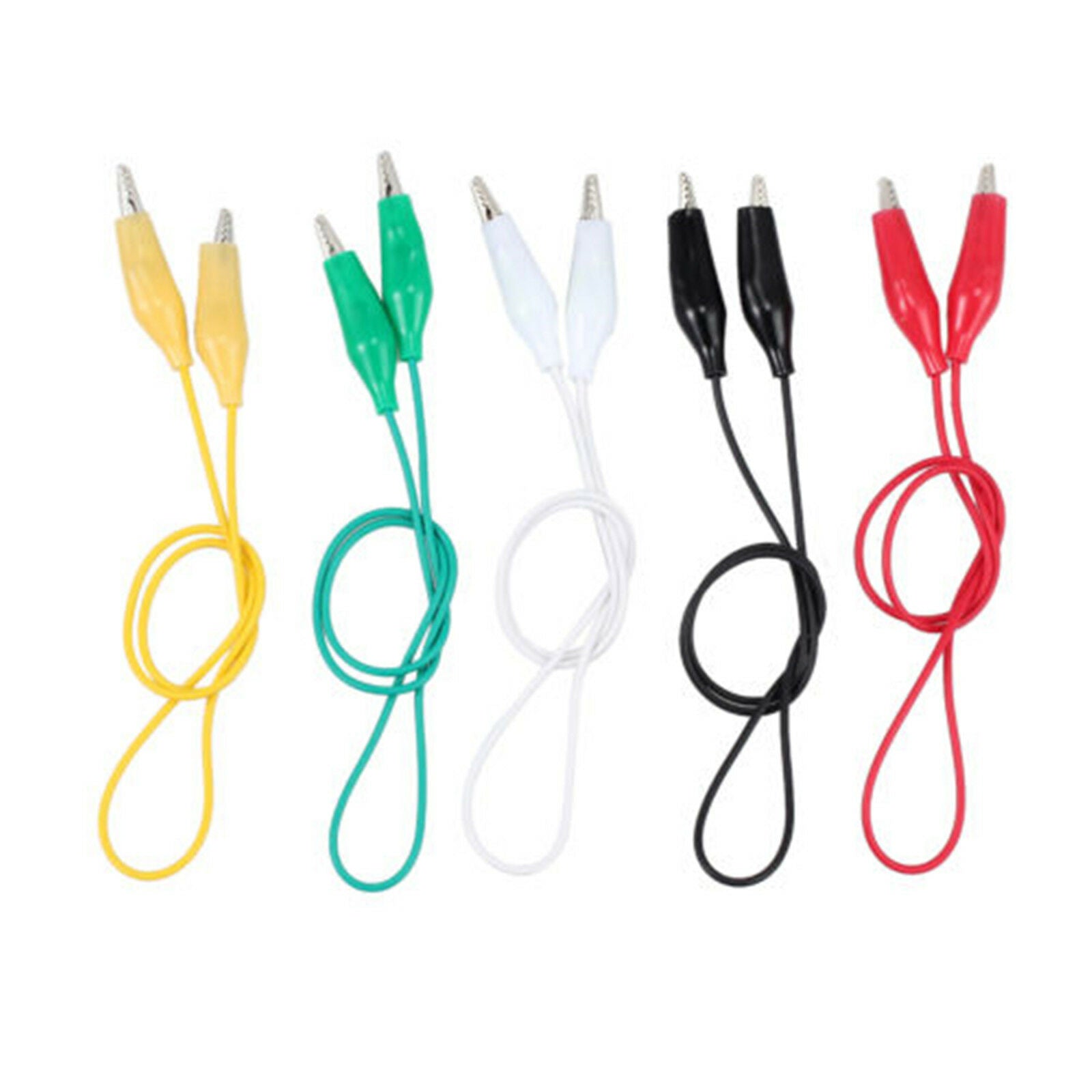 10x 20" Electric Double Ended Alligator Clamp Crocodile Clip Jumper Wire Cable