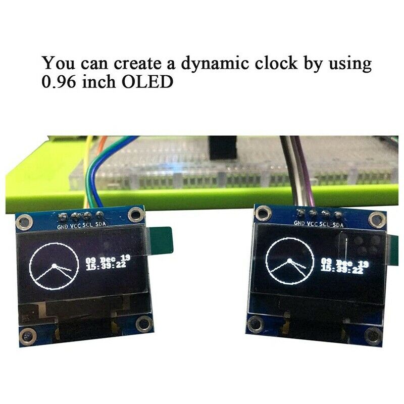 2Pcs 0.96Inch OLED Module 12864 128X64 White SSD1306 Driver IIC Serial DisplayS2