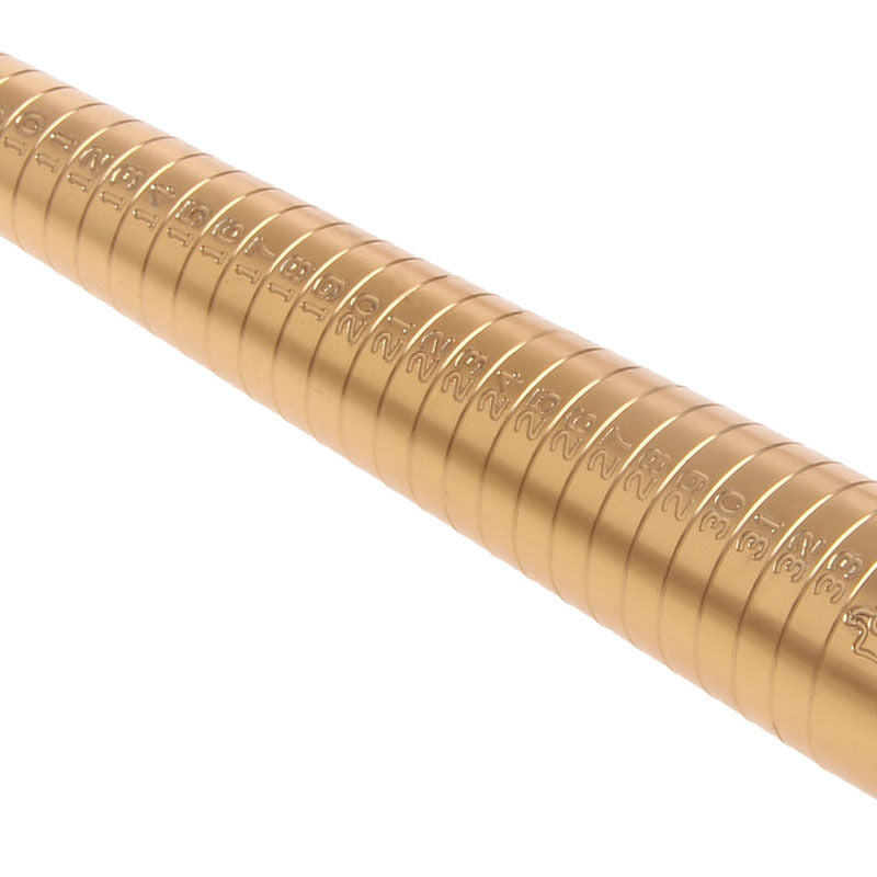 Metal Copper Smooth Ring Gauge Mandrel Sizer Measure Jewelry Stick Finger Tools