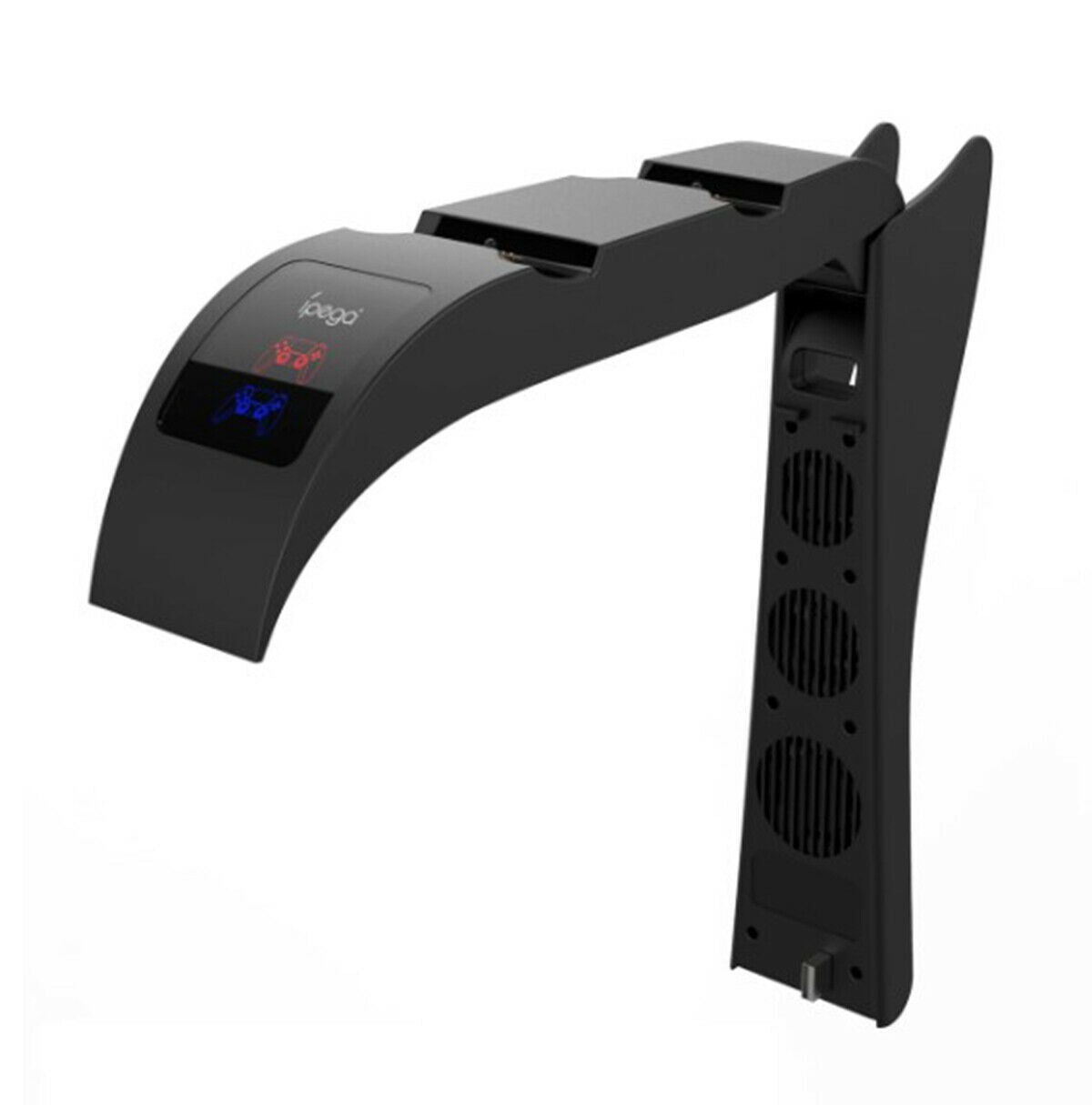 For PS5 Vertical Cooling Fan Stand Dual Controller Charger Station Game Bracket