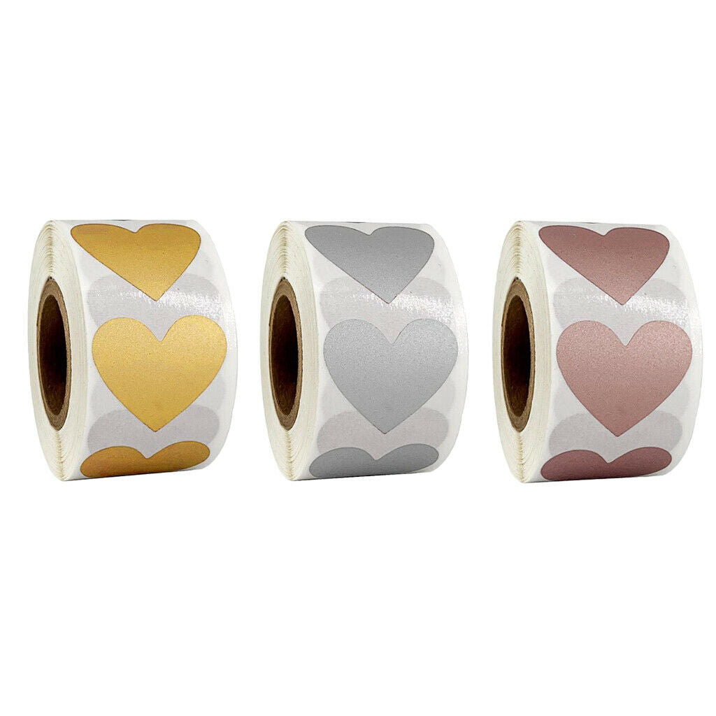 300Pcs/Roll Kraft Stickers Adhesive Labels for Gift Wrapping Decors Golden